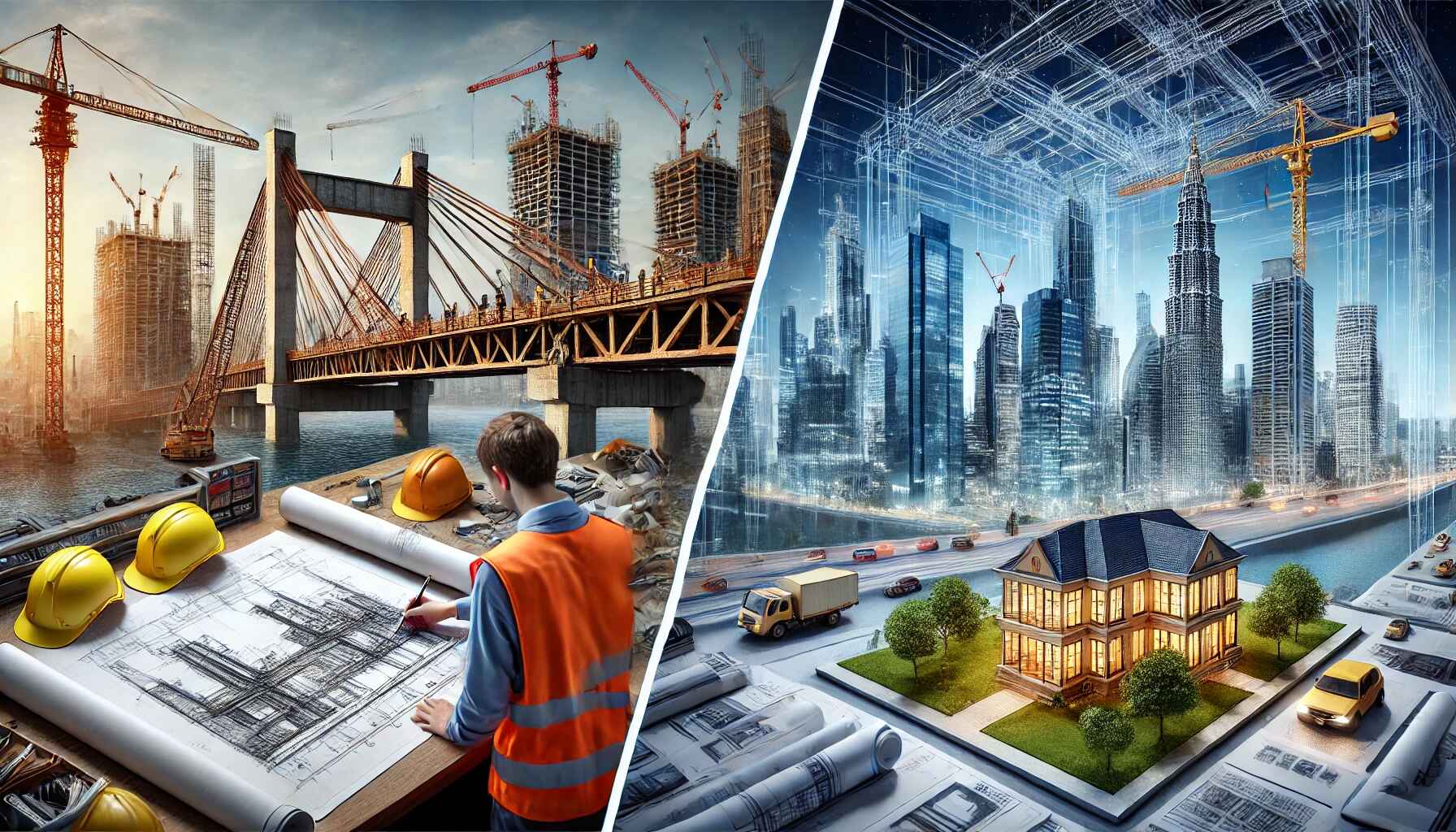 تفاوت رشته عمران و معماری