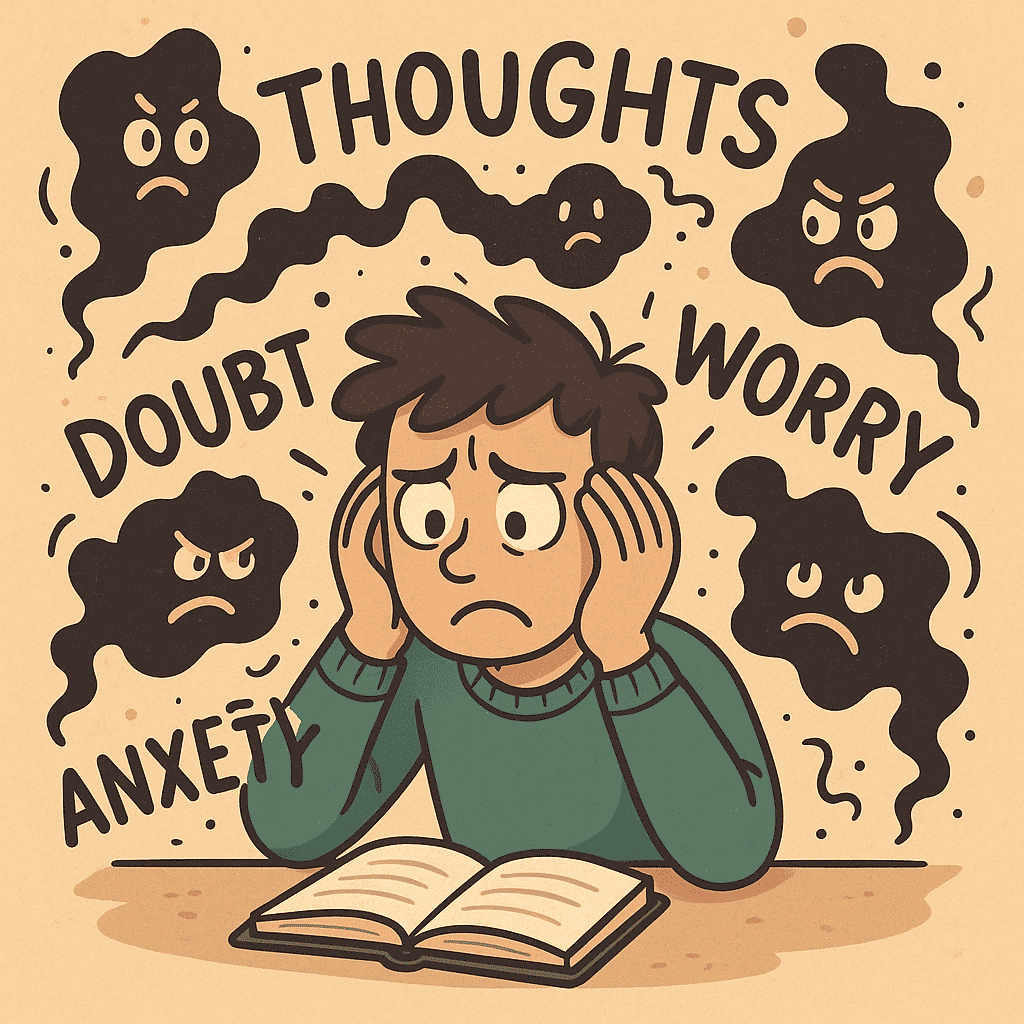 افکار مزاحم هنگام درس خواندن